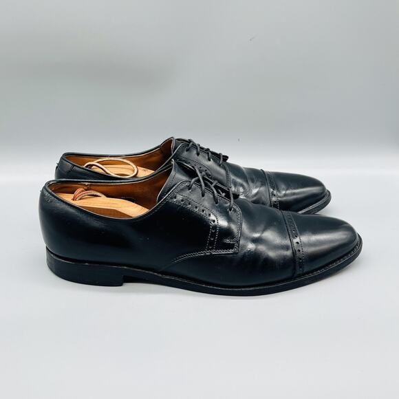 Allen Edmonds Shoes Mens 11 Black Leather Cap Toe Derby Oxford Dress Classic main image 10